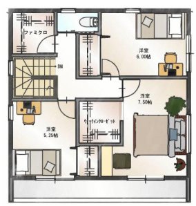 神栖モデル2階間取り図