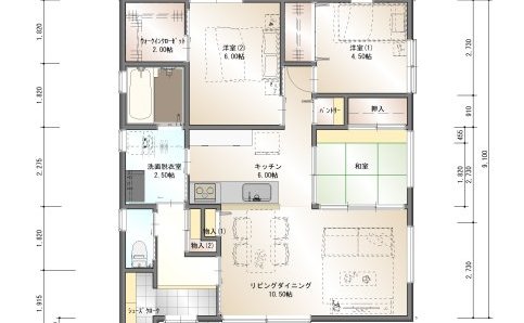 コンパクトな平屋の間取り