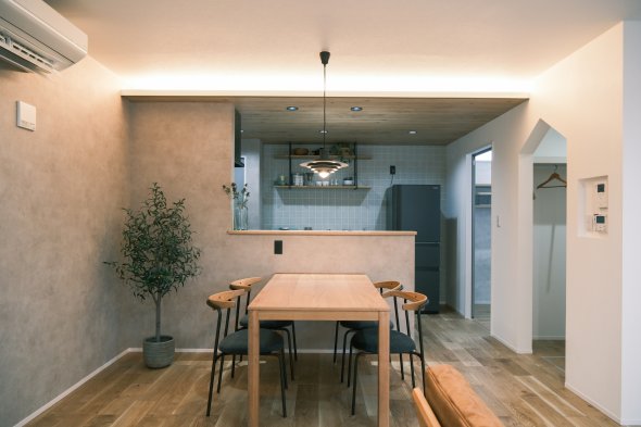 キッチンを中心にした家事ラク動線