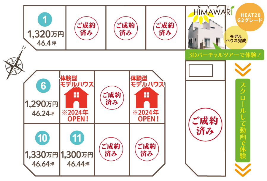 三里塚分譲地区画図